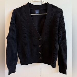 Like new! Gap cotton cardigan, black, XS
